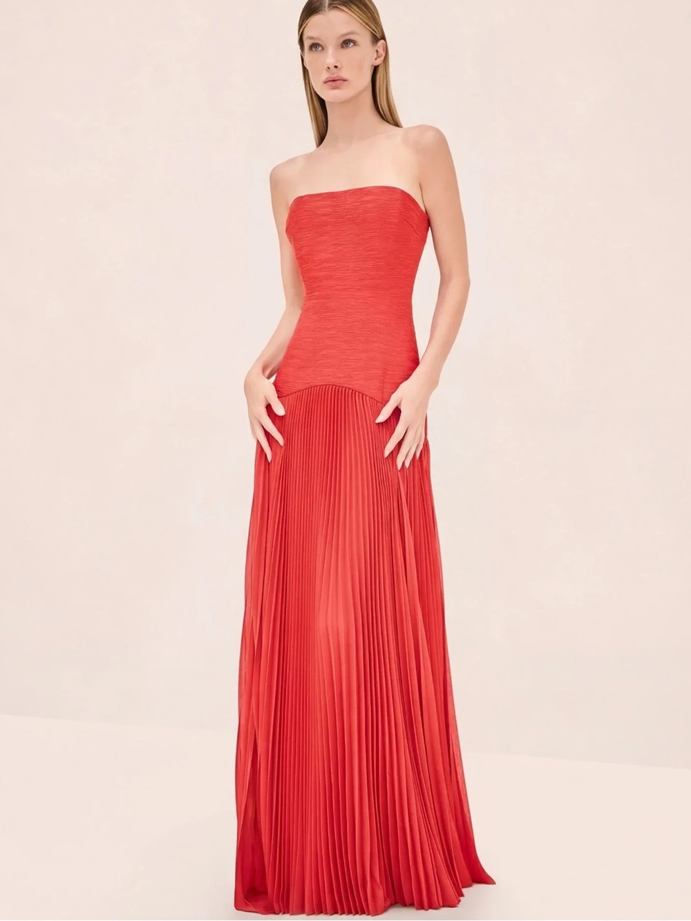 Alexis NWOT Sunniva Strapless Pleated Gown - Picture 2 of 15